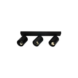 Aplique 3 Focos Dirigibles GU10 Negro