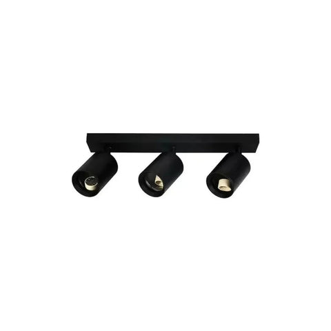 Aplique 3 Focos Dirigibles GU10 Negro