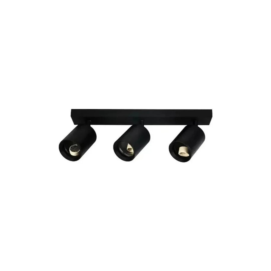 Aplique 3 Focos Dirigibles GU10 Negro