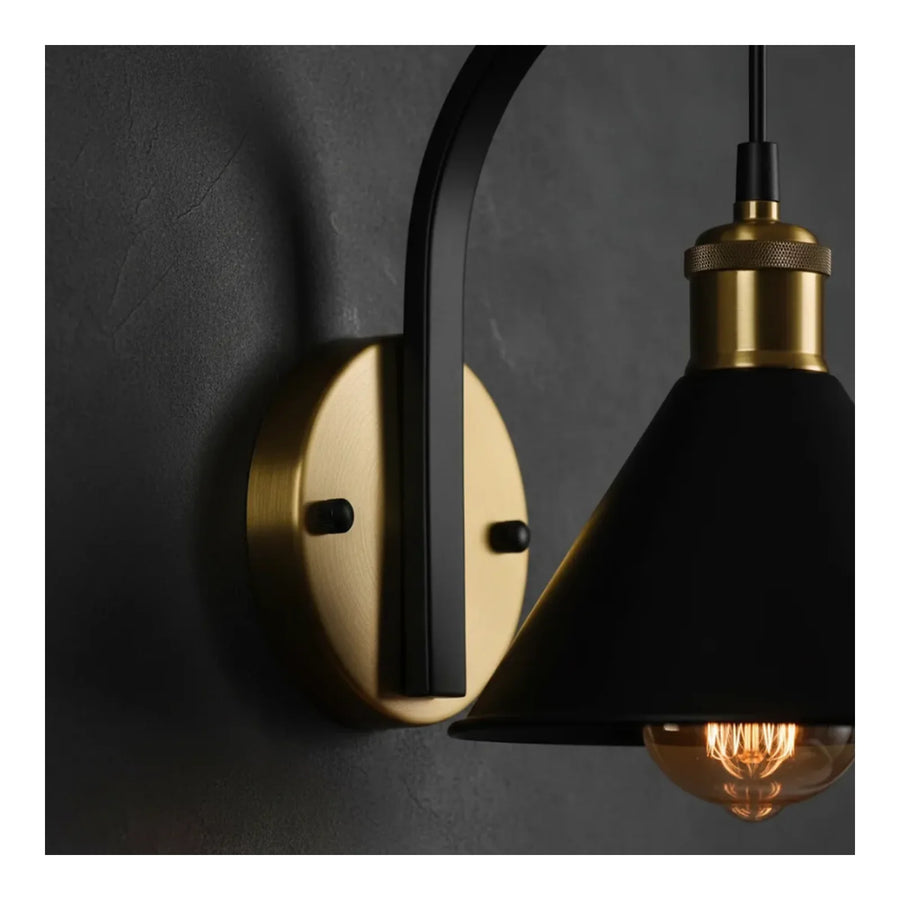 Aplique Colgante Industrial E27 Negro