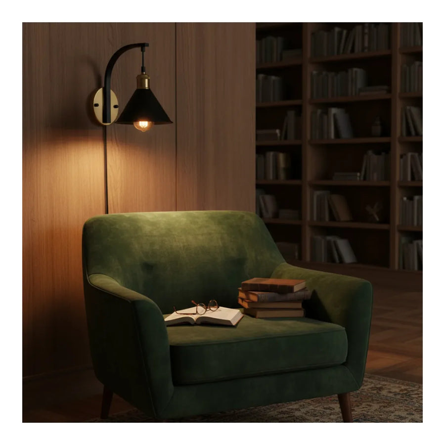 Aplique Colgante Industrial E27 Negro