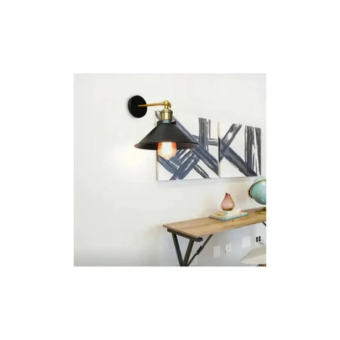 Aplique de Muro E27 con Pantalla Negro