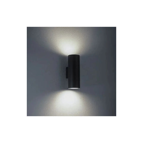 Aplique LED Doble 2x5W Luz Cálida Negro
