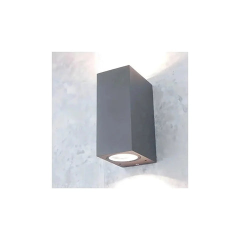 Aplique LED Exterior 2x5W Luz Cálida Gris