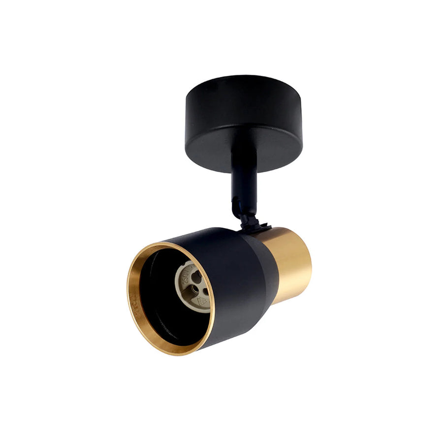 Aplique Porta GU10 Negro y Dorado
