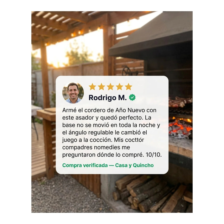 Asador Vertical a la Estaca XL — Cordero y Cortes Grandes | Parrilla