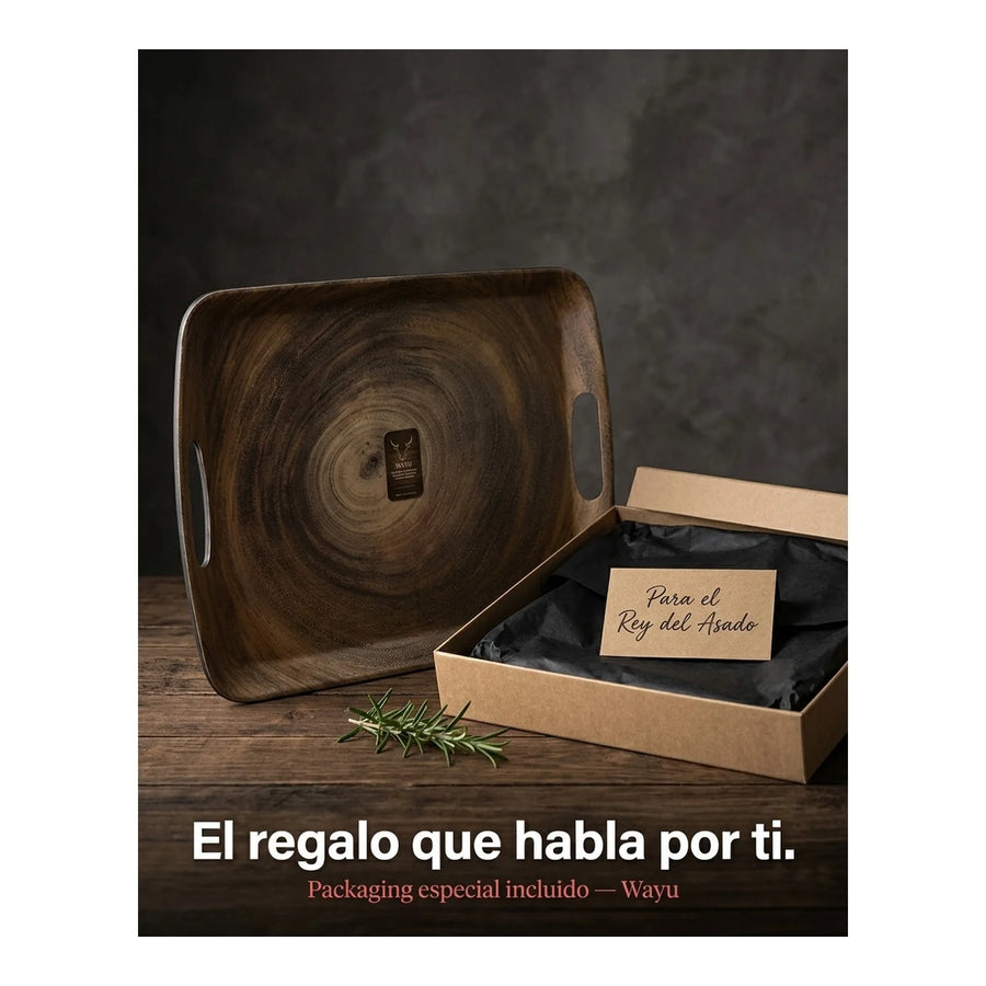 Bandeja Bamboo Wayu 46x31cm Asado Parrilla Cocina Quincho