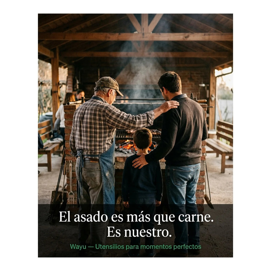 Bandeja Bamboo Wayu 46x31cm Asado Parrilla Cocina Quincho