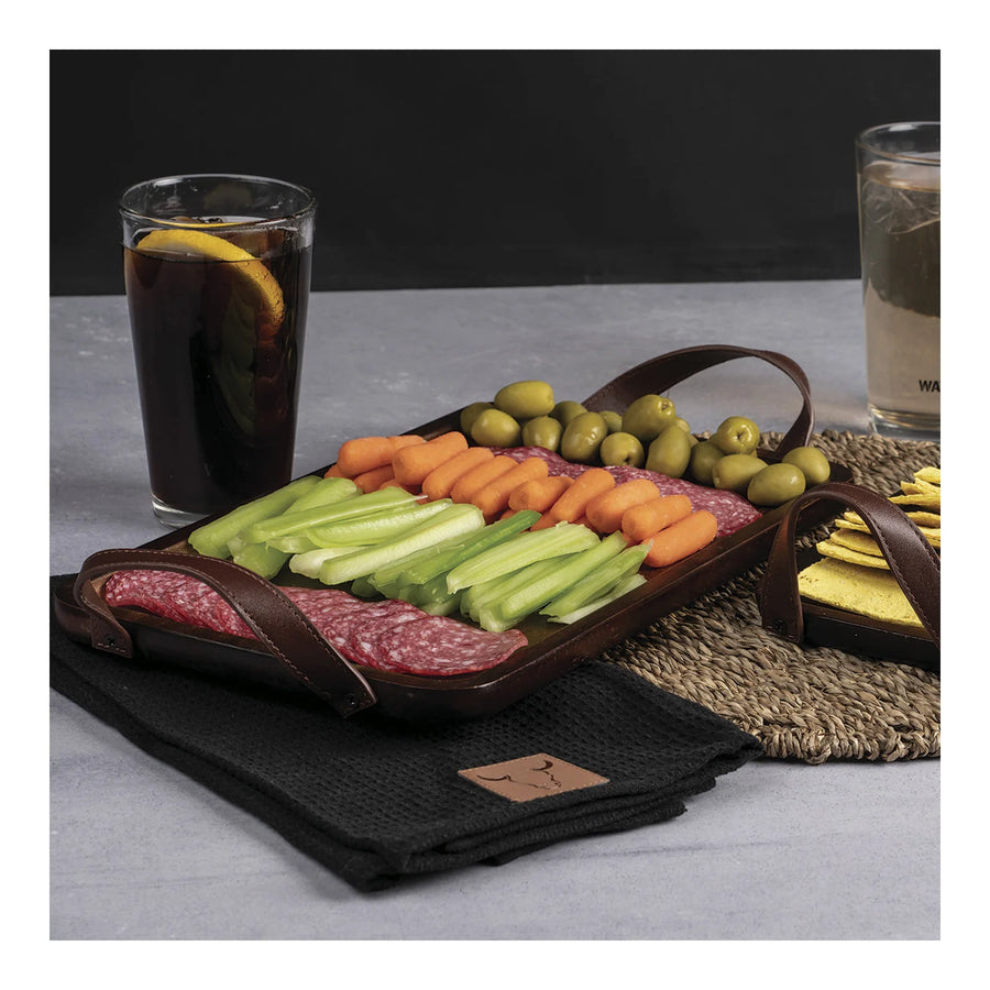 Bandeja de Acacia Aperitivo Wayu con Asas Asado