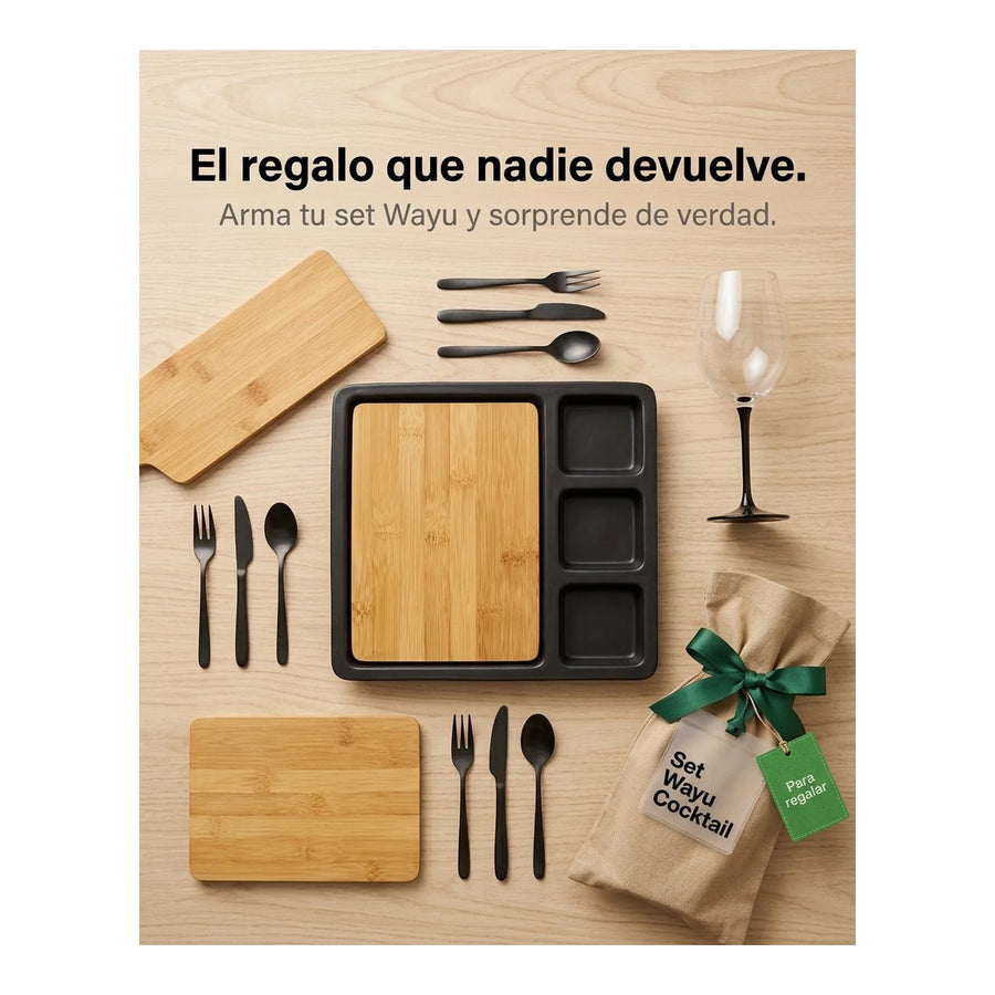 Bandeja De Aperitivo Bamboo Y Cerámica Wayu Coctail