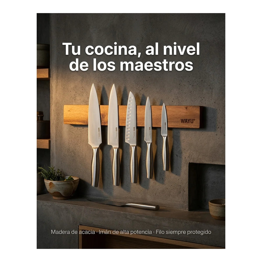 Barra Magnética Wayu Cuchillos Cocina Asado Bbq