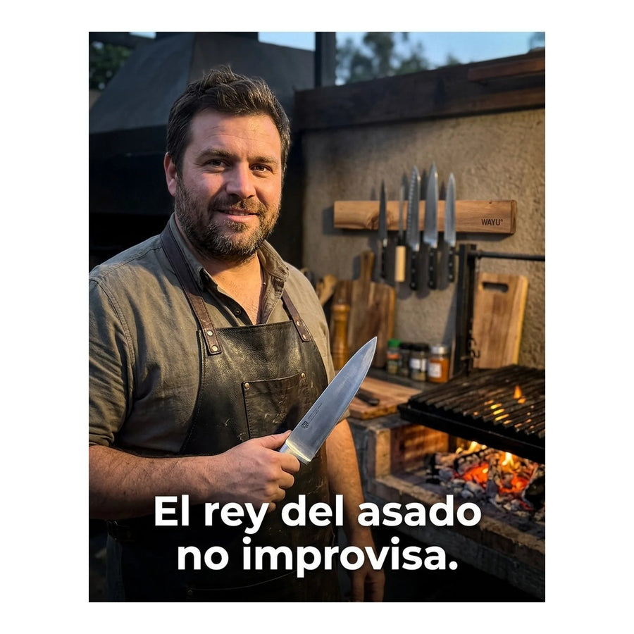 Barra Magnética Wayu Cuchillos Cocina Asado Bbq