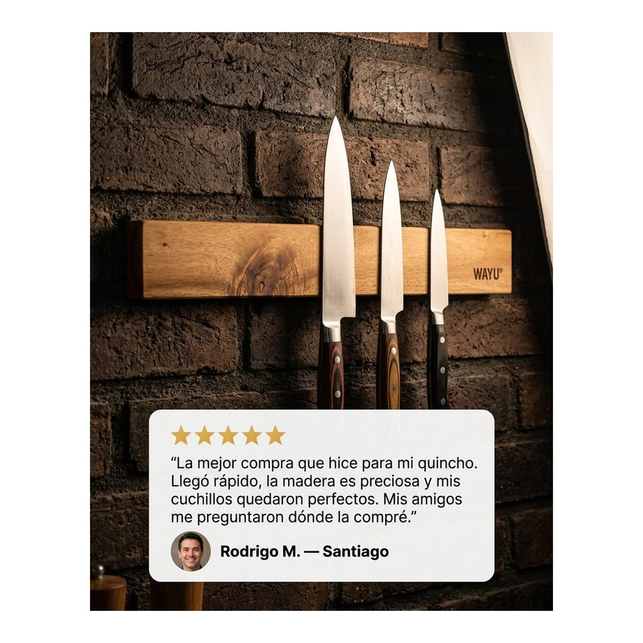 Barra Magnética Wayu Cuchillos Cocina Asado Bbq