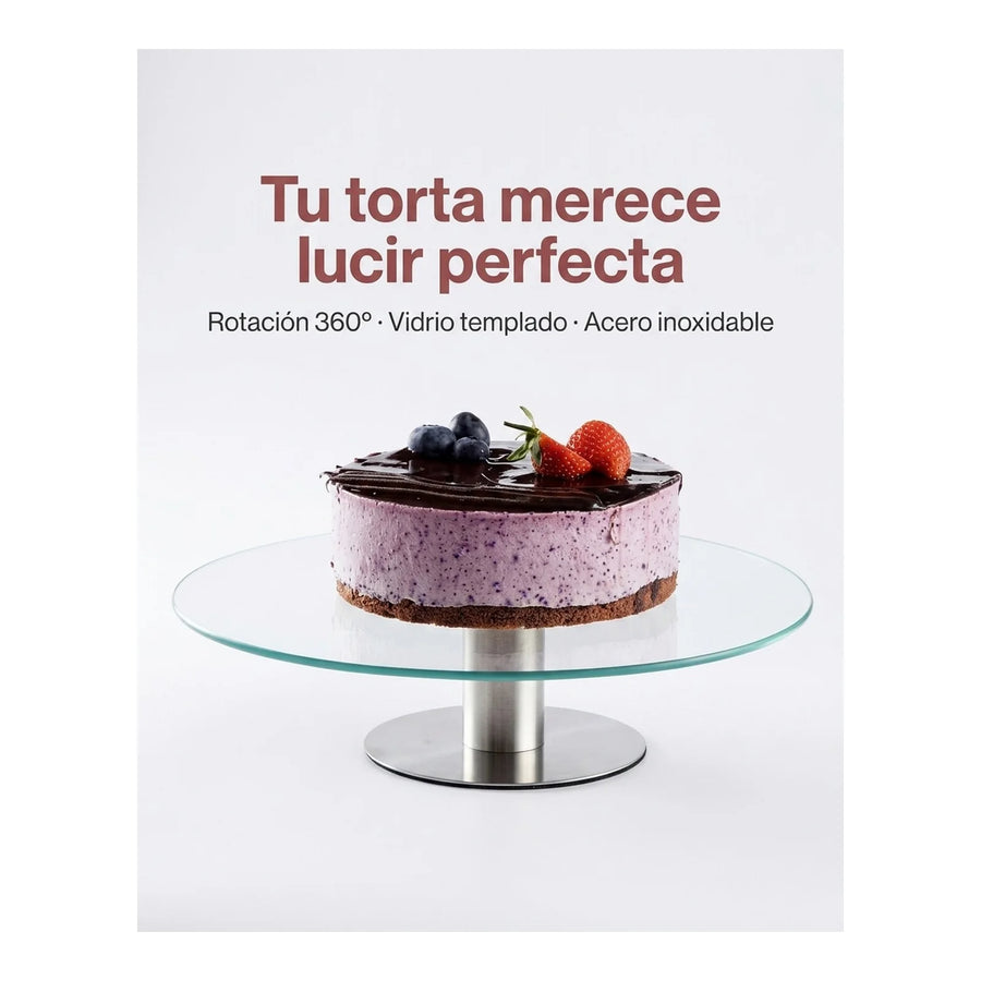 Base Giratoria Tortas Reposteria Soporte Pastel Inoxidable