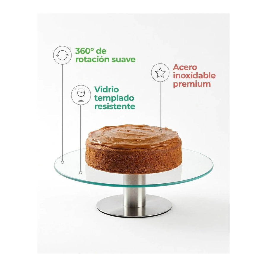 Base Giratoria Tortas Reposteria Soporte Pastel Inoxidable
