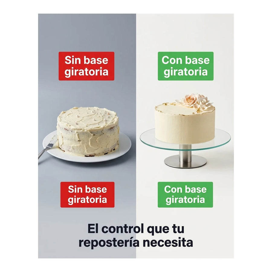 Base Giratoria Tortas Reposteria Soporte Pastel Inoxidable