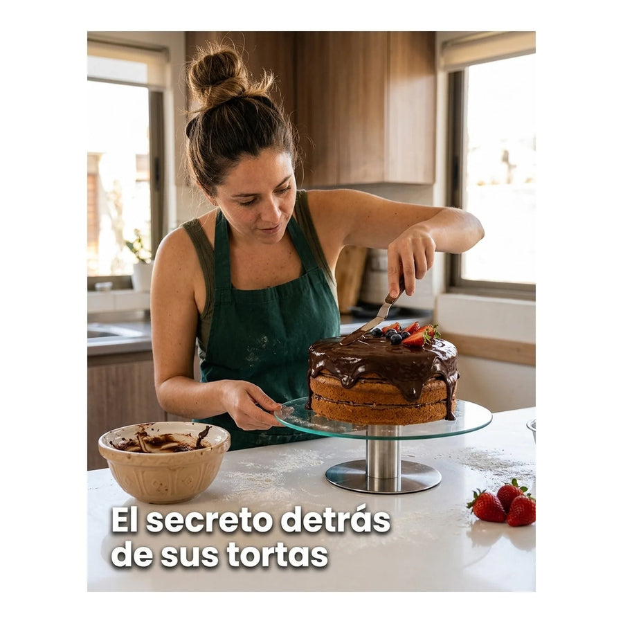 Base Giratoria Tortas Reposteria Soporte Pastel Inoxidable