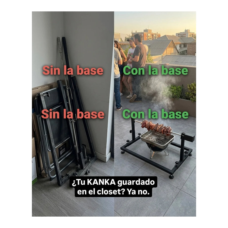 Base Para Asador Spiedo Kanka Parrilla Quincho Pisos Duros