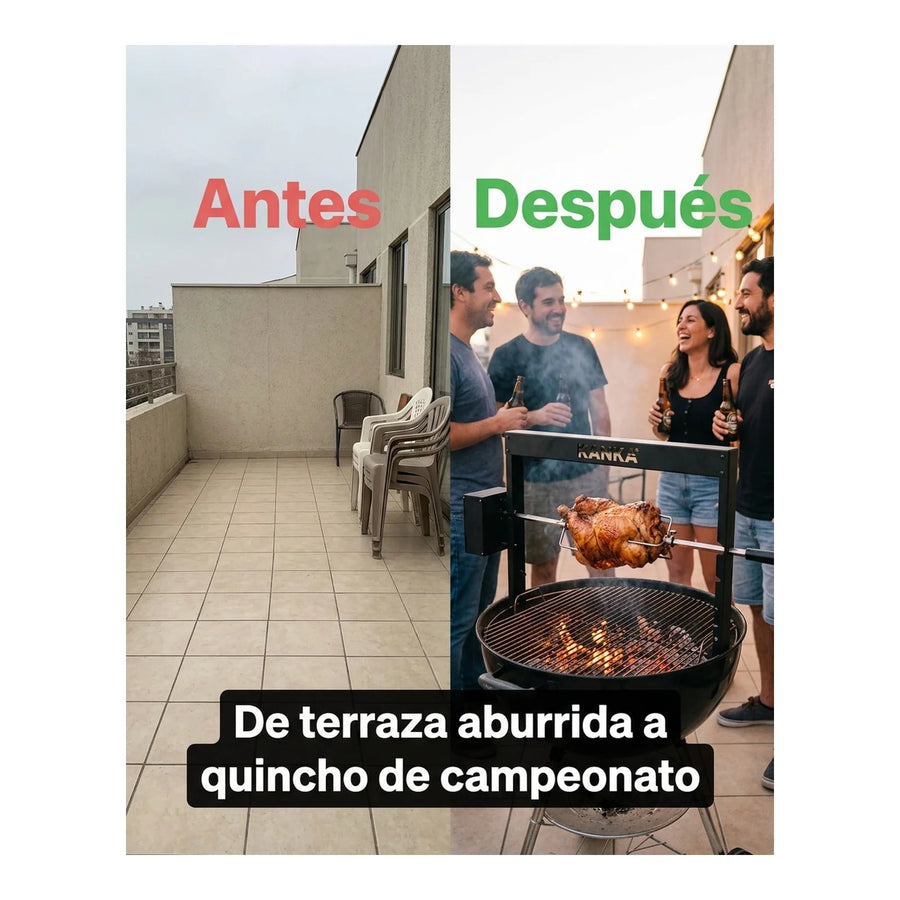 Base Para Asador Spiedo Kanka Parrilla Quincho Pisos Duros