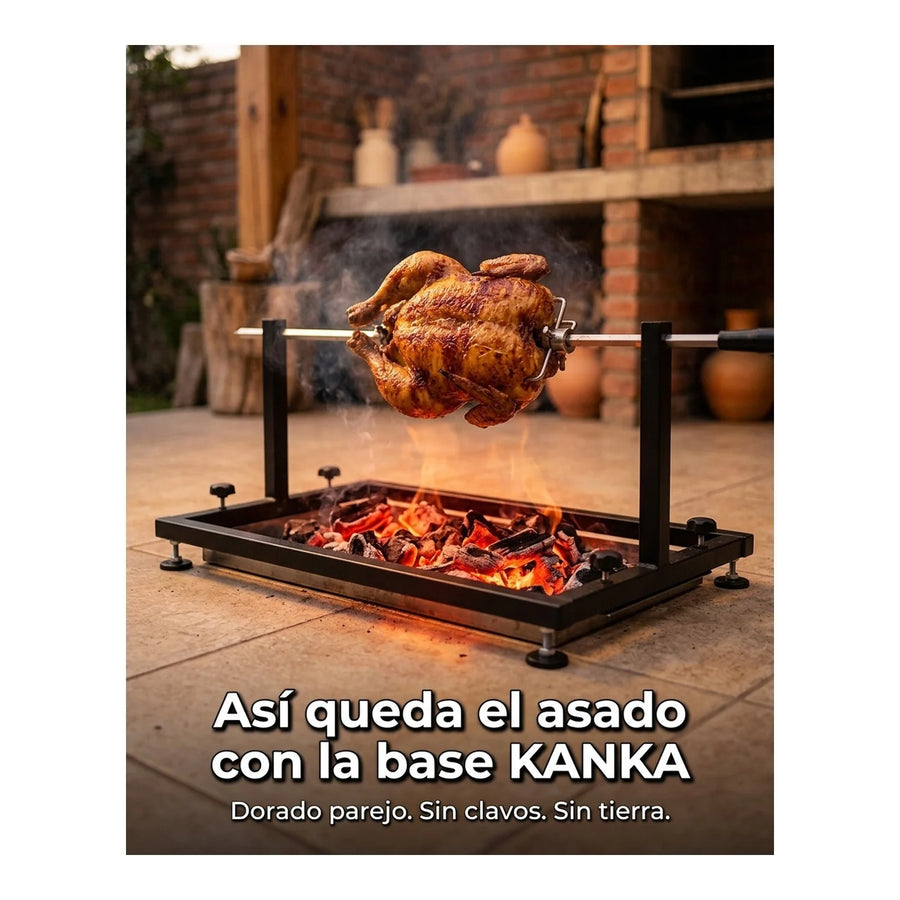 Base Para Asador Spiedo Kanka Parrilla Quincho Pisos Duros