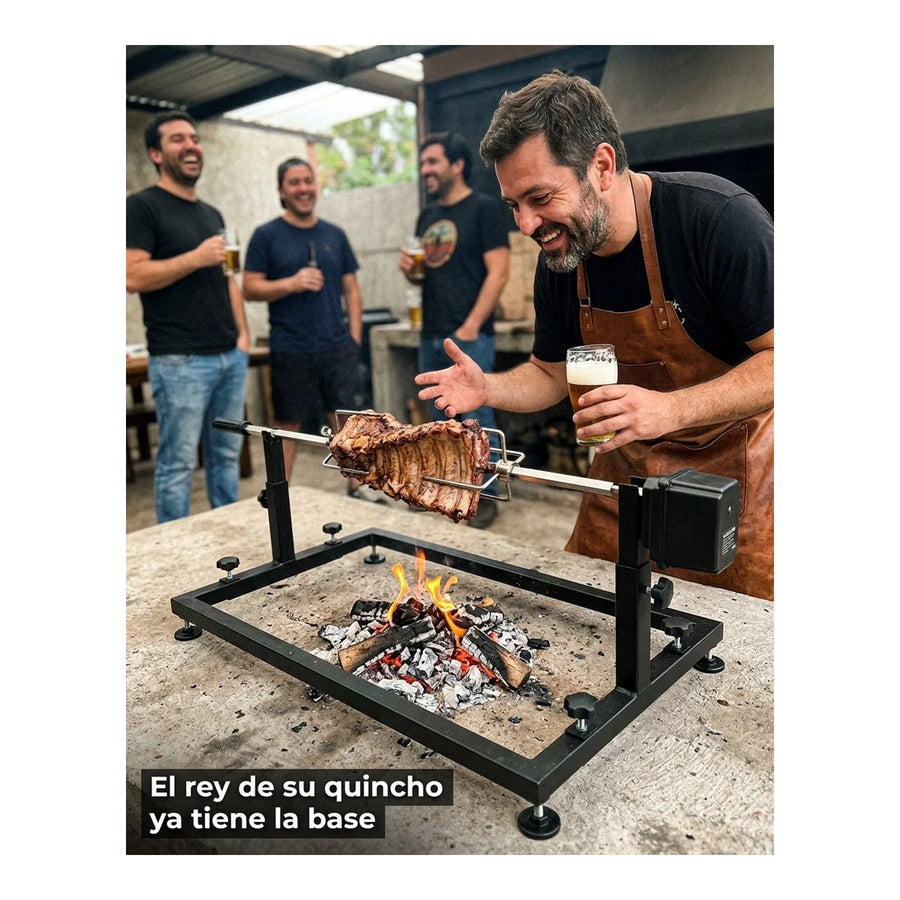 Base Para Asador Spiedo Kanka Parrilla Quincho Pisos Duros