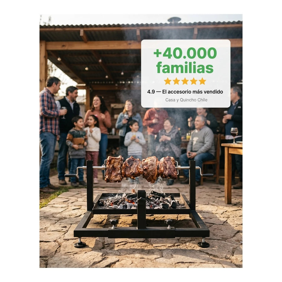 Base Para Asador Spiedo Kanka Parrilla Quincho Pisos Duros