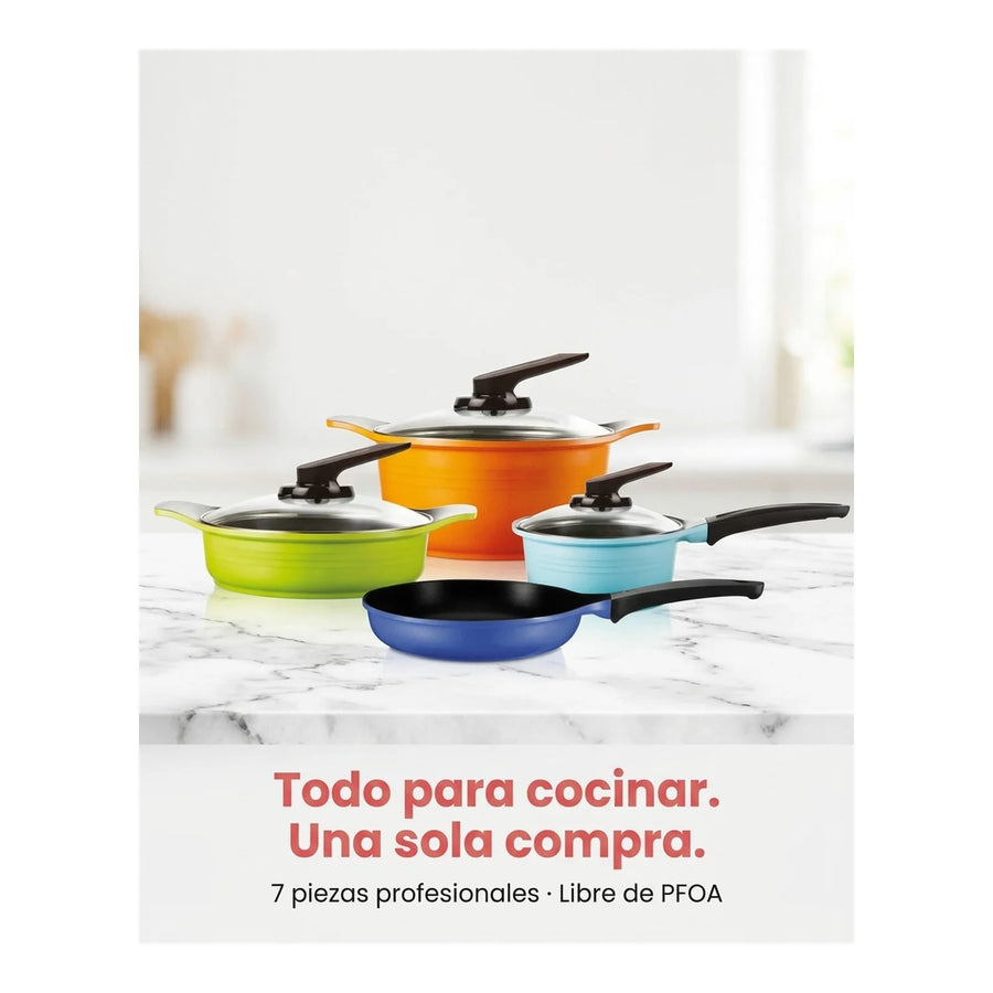 Bateria Cocina Roichen Juego 7 Piezas Profesional