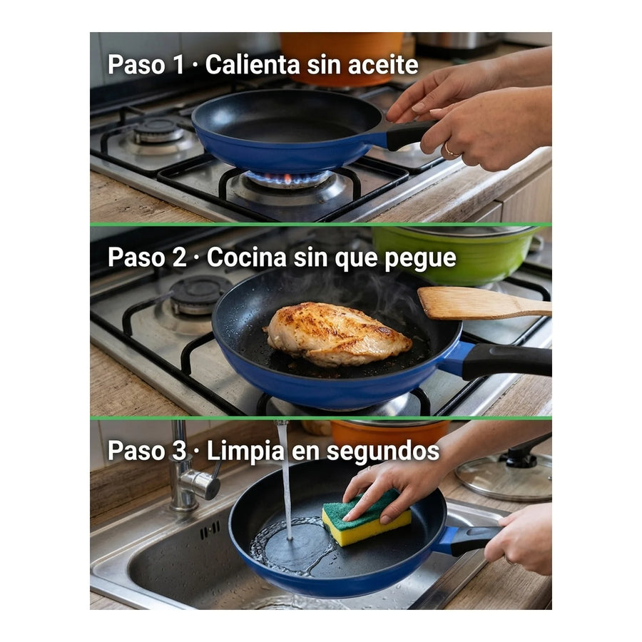 Bateria Cocina Roichen Juego 7 Piezas Profesional