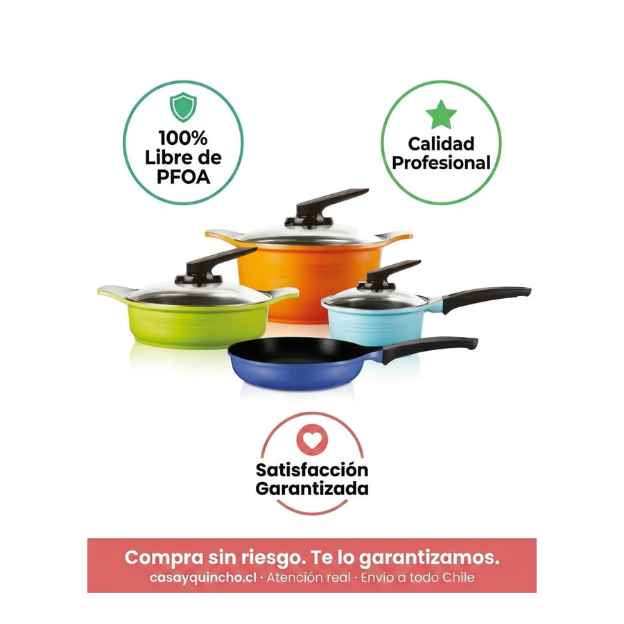 Bateria Cocina Roichen Juego 7 Piezas Profesional