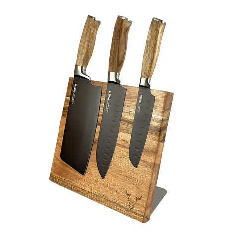 Block Magnético 3 Cuchillos Wayu Premium Limited Cocina Bbq