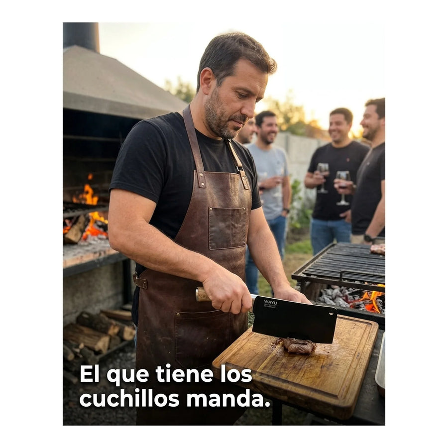 Block Magnético 3 Cuchillos Wayu Premium Limited Cocina Bbq + Grabado Personalizado
