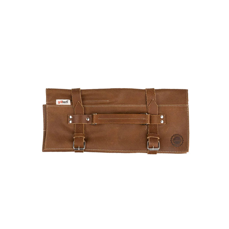 Bolso Porta 5 Cuchillos Grilltech Cuero + Grabado Personalizado