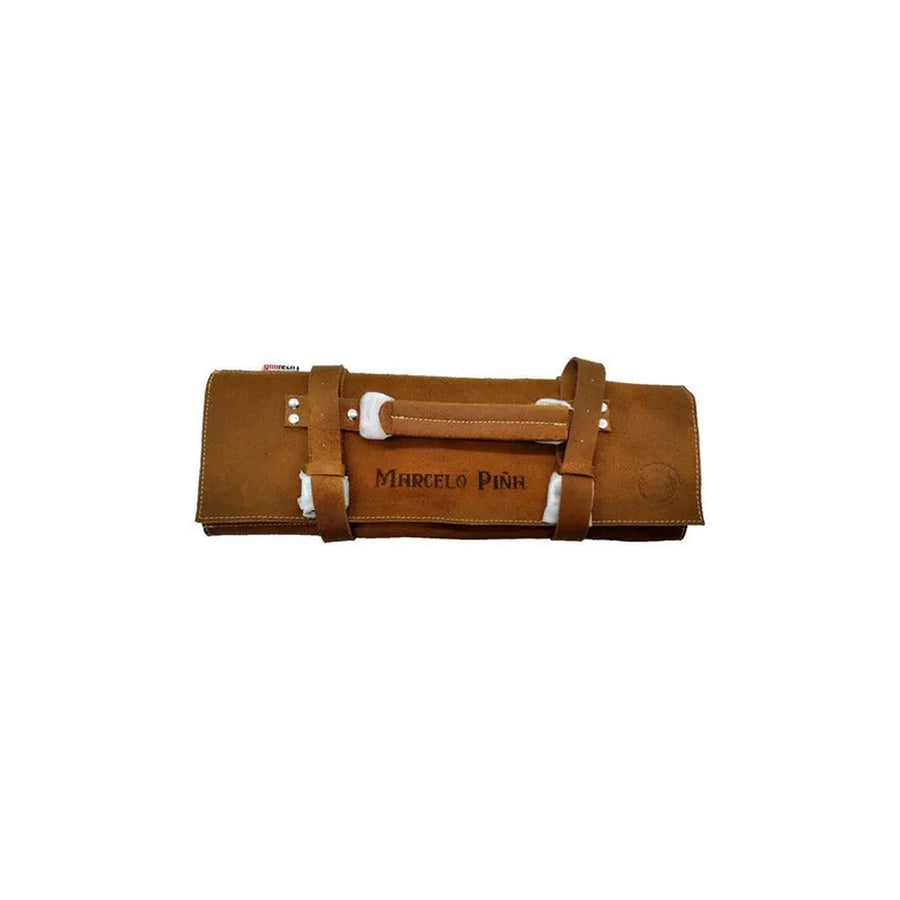 Bolso Porta 5 Cuchillos Grilltech Cuero + Grabado Láser
