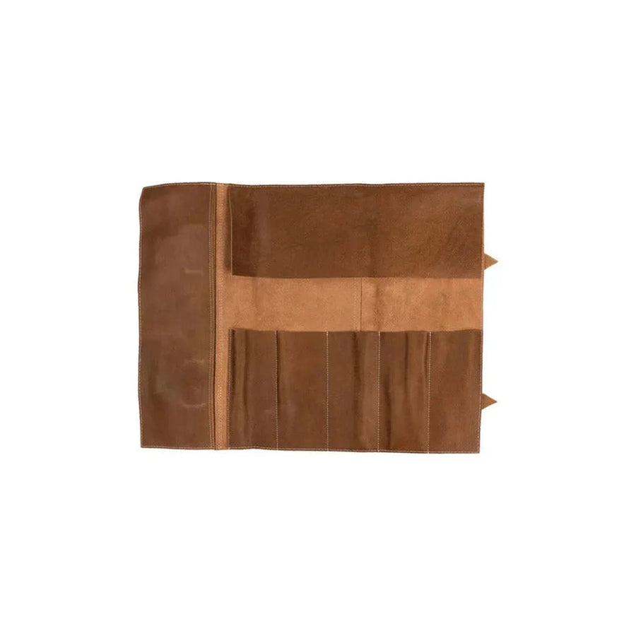 Bolso Porta 5 Cuchillos Grilltech Cuero + Grabado Láser