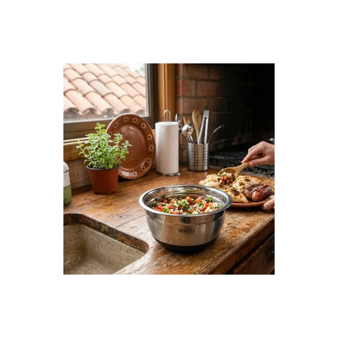 Bowl Acero Inoxidable Wayu 16cm Base Antideslizante