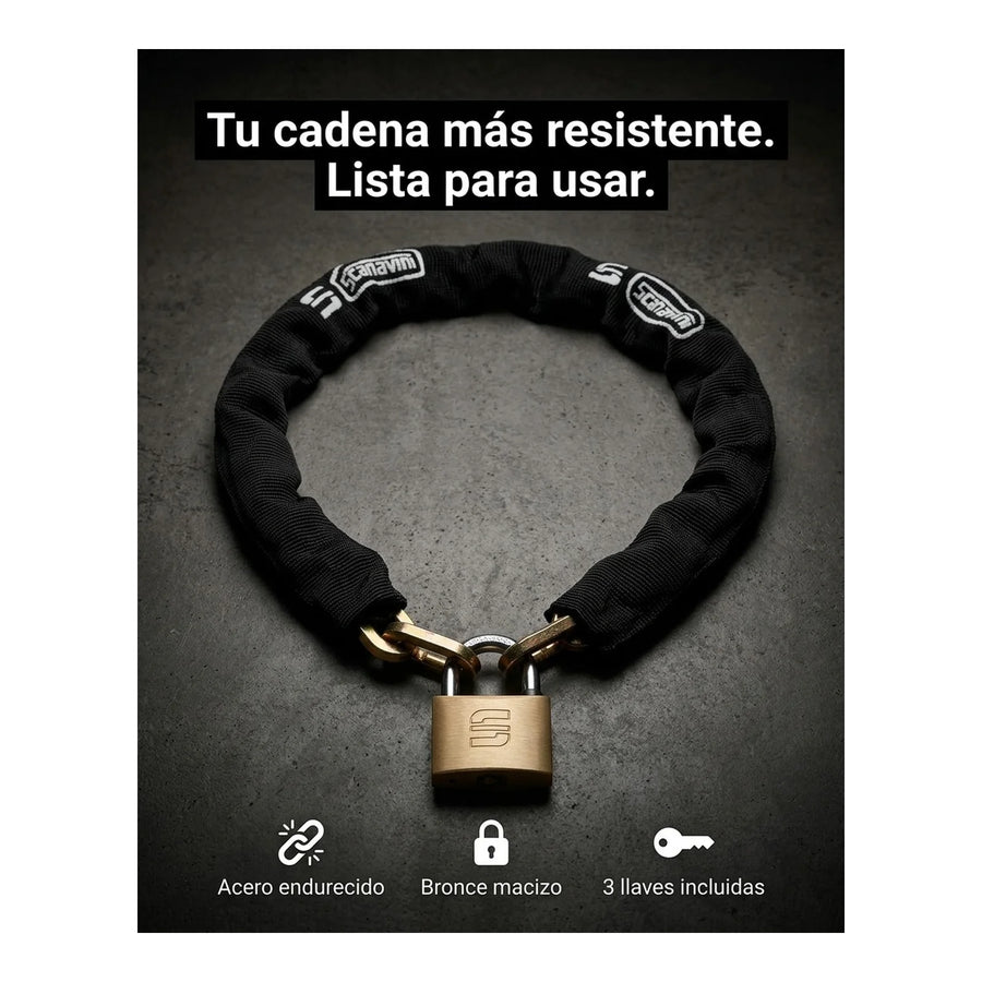 Cadena Seguridad Scanavini Anti Napoleón 60cm + Candado