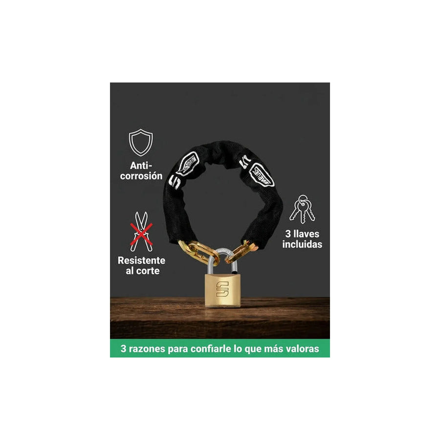 Cadena Seguridad Scanavini Anti Napoleón 40cm + Candado