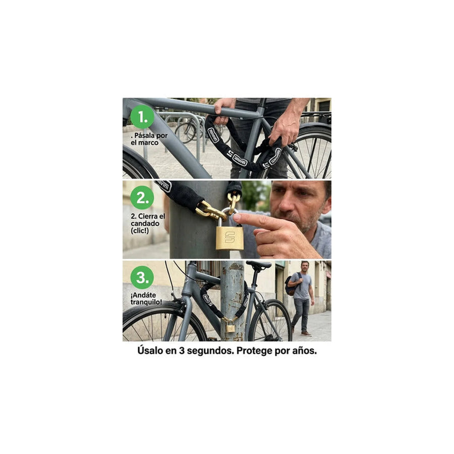 Cadena Seguridad Scanavini Anti Napoleón 40cm + Candado