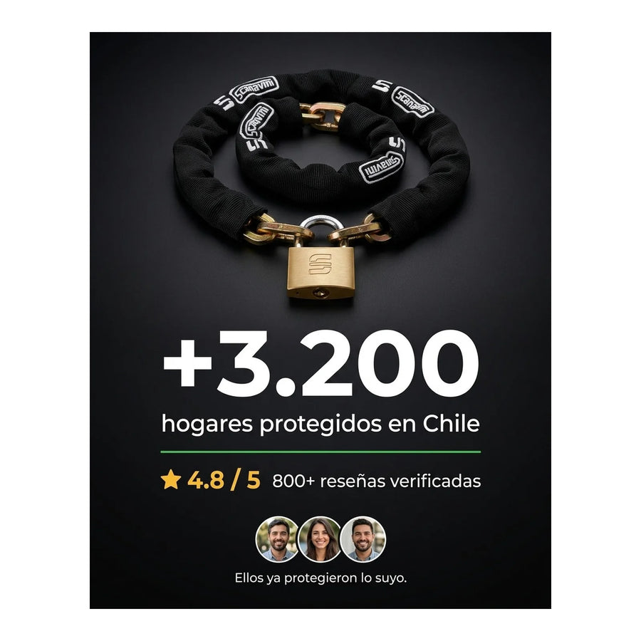 Cadena Seguridad Scanavini Anti Napoleón 60cm + Candado