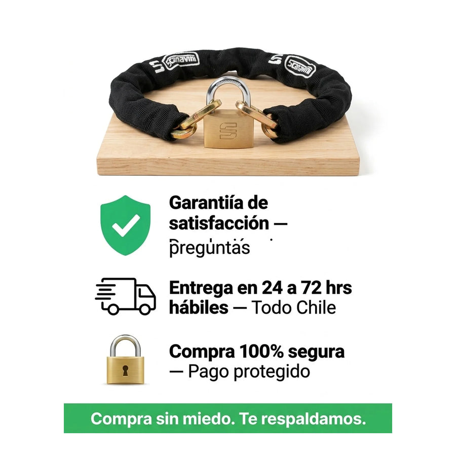 Cadena Seguridad Scanavini Anti Napoleón 60cm + Candado