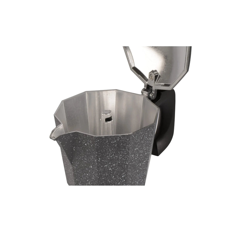 Cafetera Italiana Inducción Oroley Petra Black 6 Tazas Café