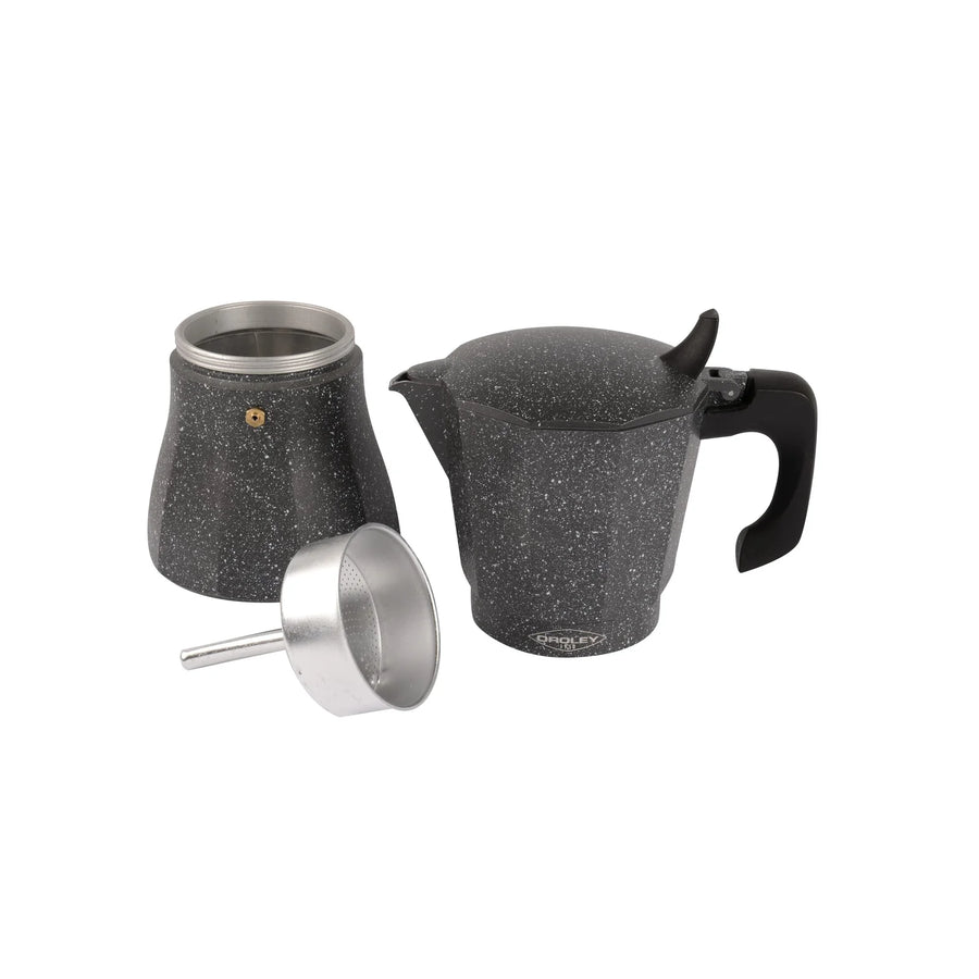 Cafetera Italiana Inducción Oroley Petra Black 6 Tazas Café