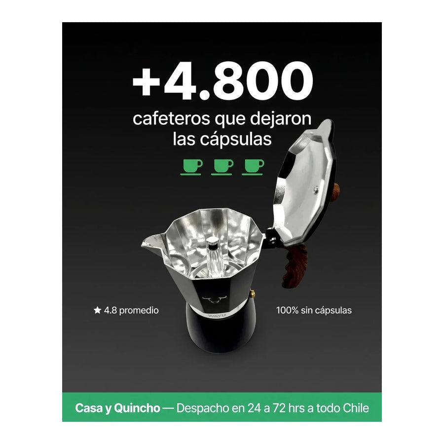 Cafetera Italiana Wayu 450ml