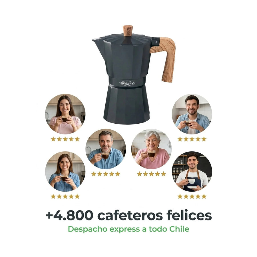 Cafetera Oroley 3 Tazas Italiana New Dakar Nature Café