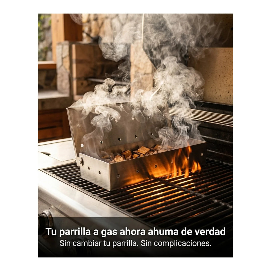 Caja Ahumadora Chips Ahumado Parrilla Horno Cocina Asado