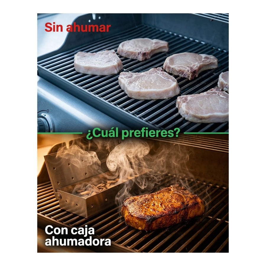 Caja Ahumadora Chips Ahumado Parrilla Horno Cocina Asado