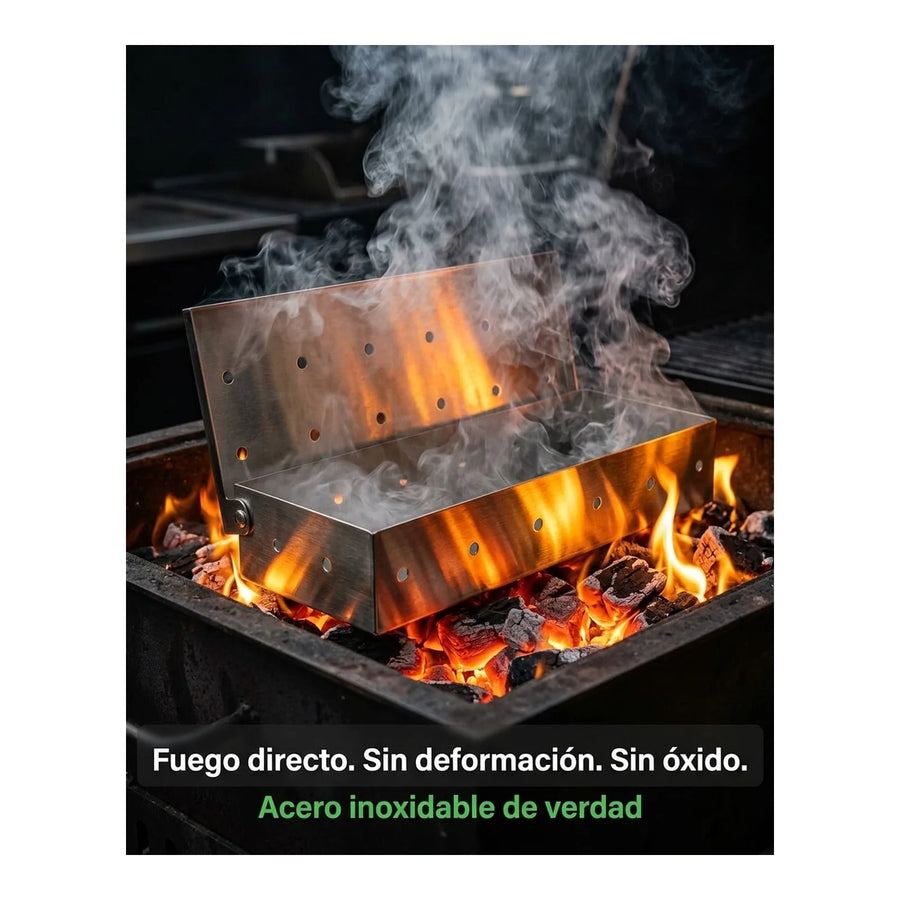 Caja Ahumadora Chips Ahumado Parrilla Horno Cocina Asado