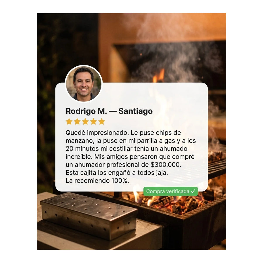 Caja Ahumadora Chips Ahumado Parrilla Horno Cocina Asado