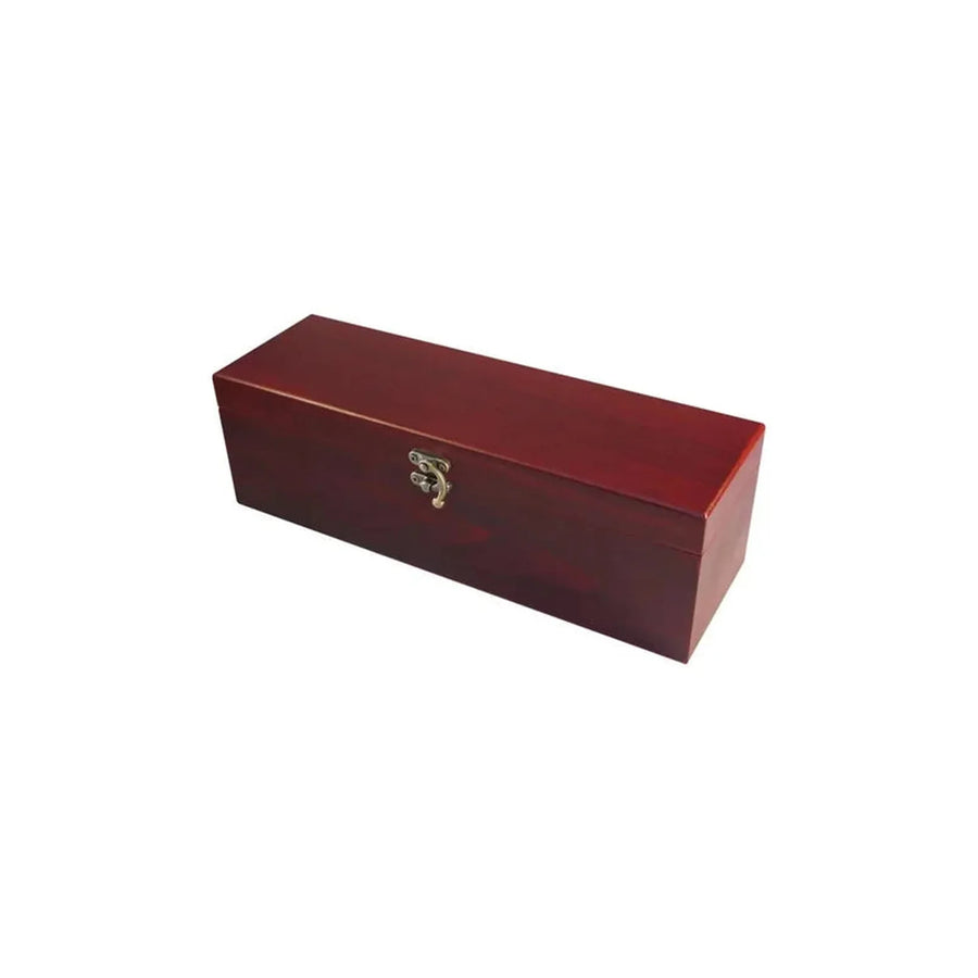 Caja Set Vino Madera Barnizada 4 Accesorios + Grabado Gratis