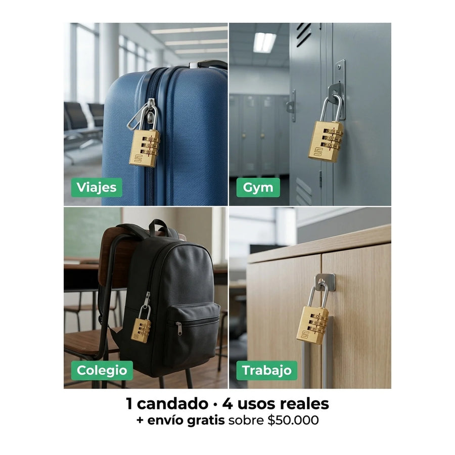 Candado Combinación Scanavini Sc.021 Casillero Maleta